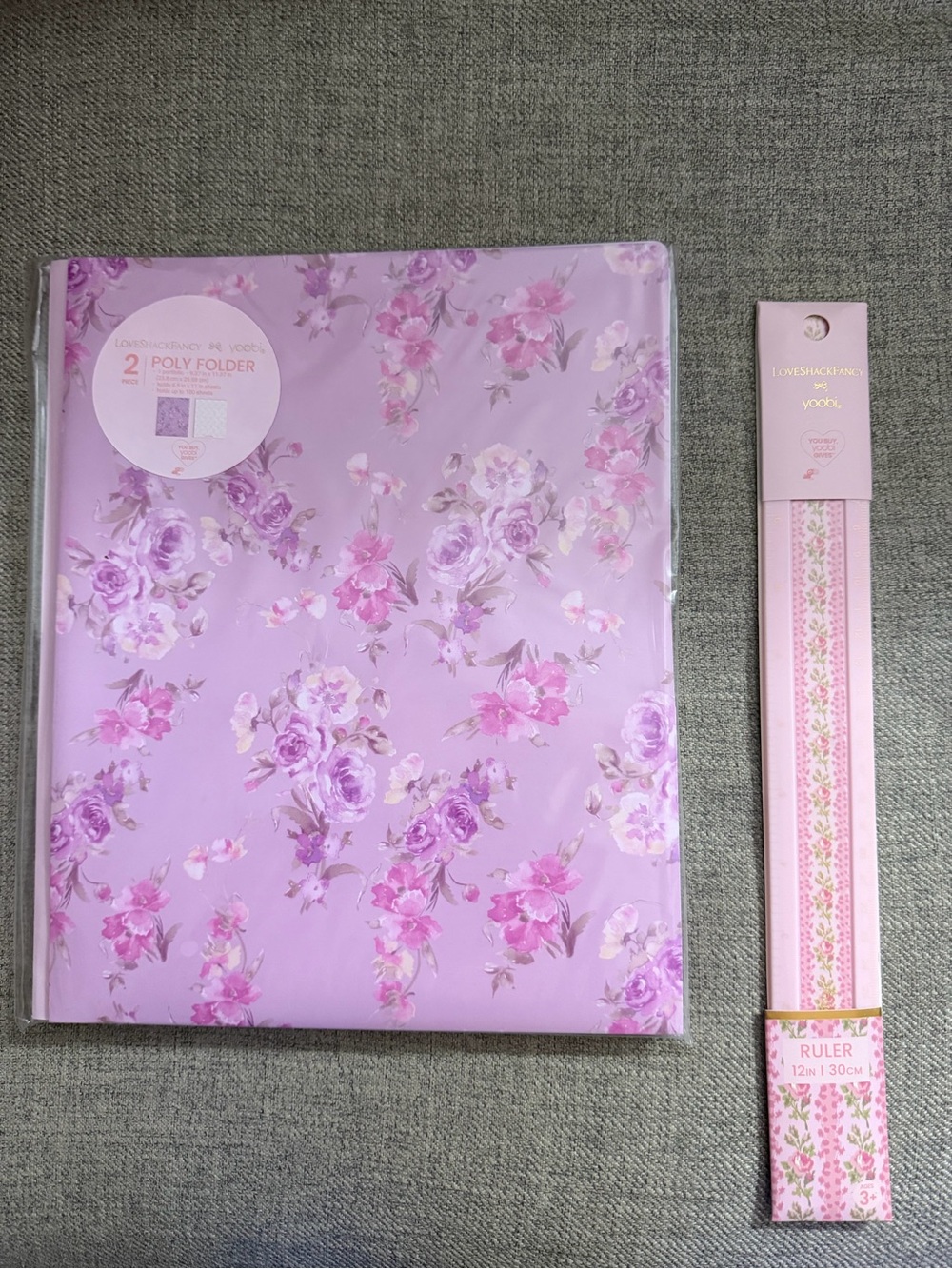 LoveShackFancy x Target two folder pack + ruler